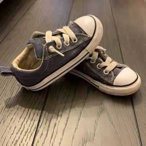 Toddler Boys Denim Blue Converse All Star Slip-Ons